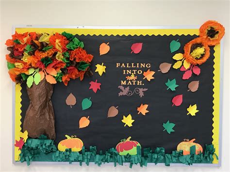 fall bulletin board decorations|More.